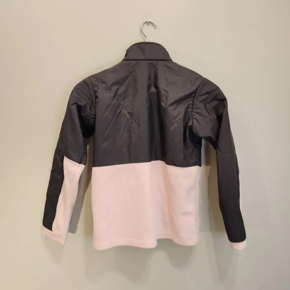 Columbia Girls Overlay Fleece Jacket Fall Warm Cozy Layer Pink - Size M (10/12)